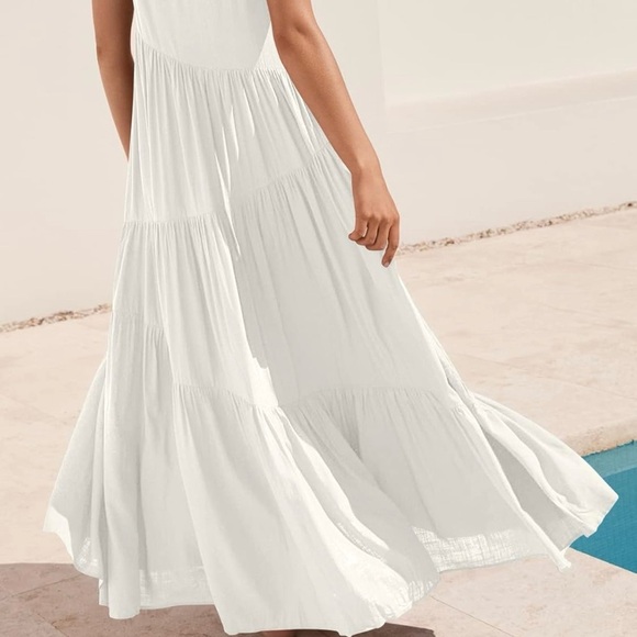 ๐ด Maxi Sundress with Spaghetti Straps, Flowy - Picture 5 of 5